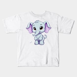 happy elephant cartoon v3 Kids T-Shirt